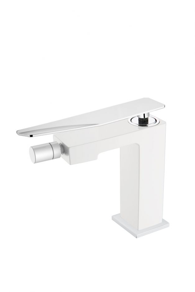 Белый смеситель на горизонтальную поверхность для биде Boheme Q 146