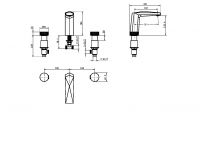 Вентильный встраиваемый смеситель для раковины Boheme Venturo 150 схема 5