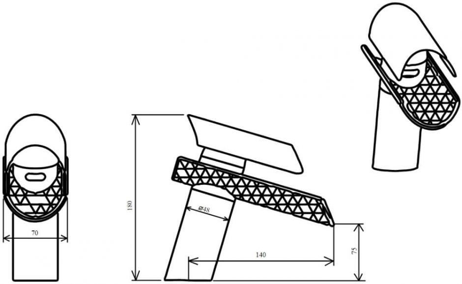 Однорычажный настенный смеситель для ванны Boheme Hypnose 233 ФОТО