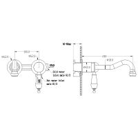 Однорычажный встраиваемый смеситель для раковины Boheme Tradizionale 287 схема 2