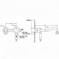 Однорычажный встраиваемый смеситель для раковины Boheme Medici Ripresa 307 схема 2