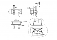 Гигиеническая лейка со смесителем Boheme Brillante 426 схема 2