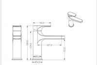Однорычажный смеситель на горизонтальную поверхность для раковины Boheme Spectre 451 схема 8