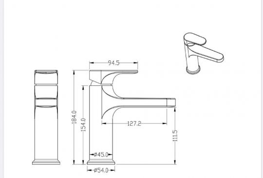 Однорычажный смеситель на горизонтальную поверхность для раковины Boheme Spectre 451 схема 8