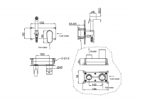 Гигиенический душ со смесителем Boheme Spectre 457 схема 8