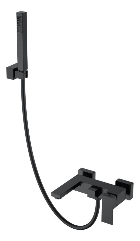 Однорычажный настенный смеситель для ванны Boheme Qubic 473