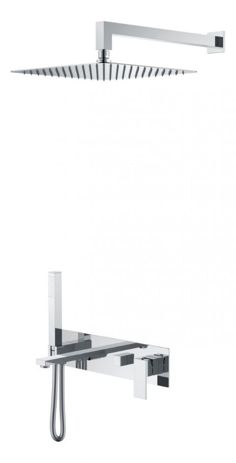 Однорычажный встраиваемый смеситель для душа Boheme Qubic 474 ФОТО