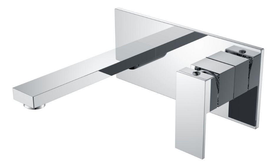 Однорычажный встраиваемый смеситель для раковины Boheme Qubic 475 ФОТО