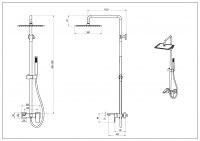 Стойка для душа Boheme Qubic 478 схема 11