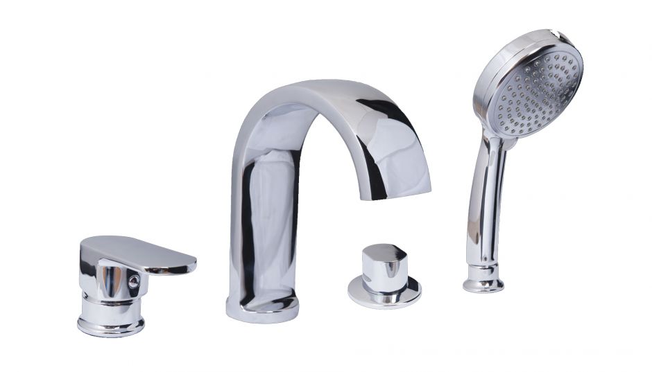 Изображение Однорычажный смеситель на горизонтальную поверхность для ванны Boheme  491