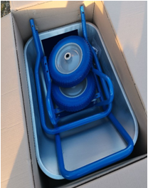 Тачка строительная двухколесная с П-образной ручкой (колеса пневмо)