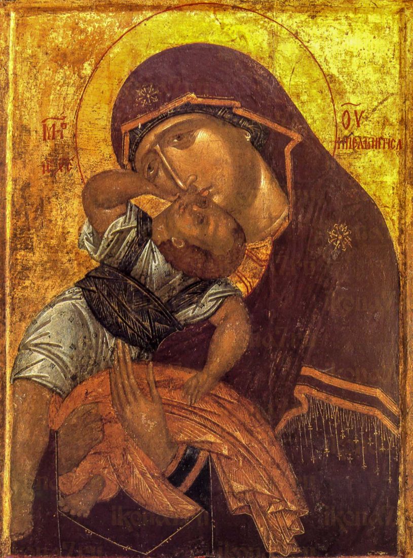 Взыграние Младенца Икона Божией Матери (рукописная)