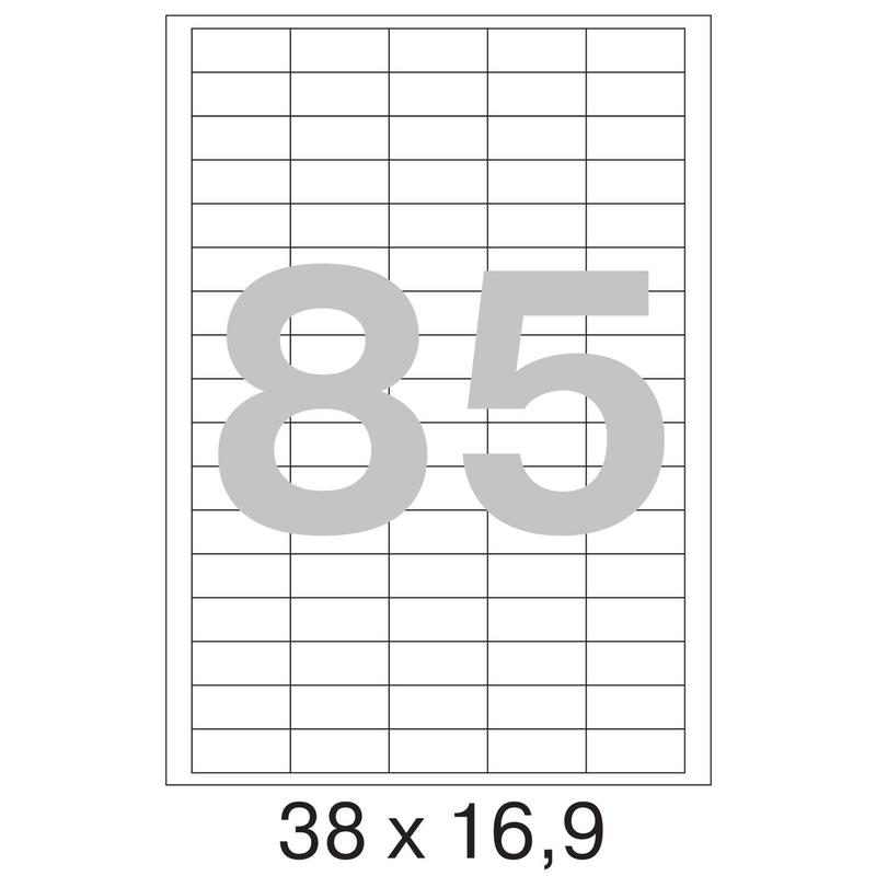 73649 / 641831 Этикетки самоклеящиеся Pro MEGA LABEL (Комус) 38х16,9 мм / 85 шт. на листе А 4 (100 листов в пачке)