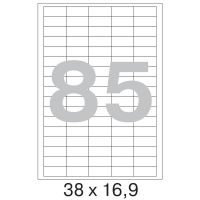 73649 / 641831 Этикетки самоклеящиеся Pro MEGA LABEL (Комус) 38х16,9 мм / 85 шт. на листе А 4 (100 листов в пачке)