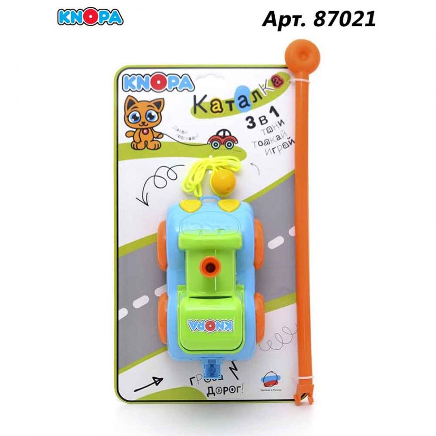 Каталка паровозик 22 см КНОПА