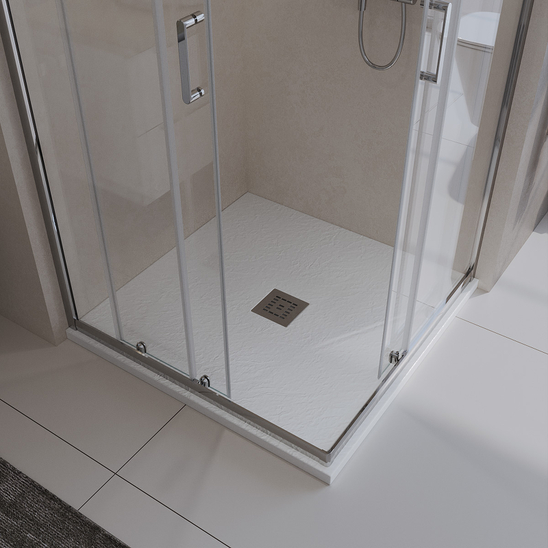 Душевой поддон из искусственного камня BelBagno Uno 80x80 TRAY-MR-UNO-A-80-35-W Белый схема 3