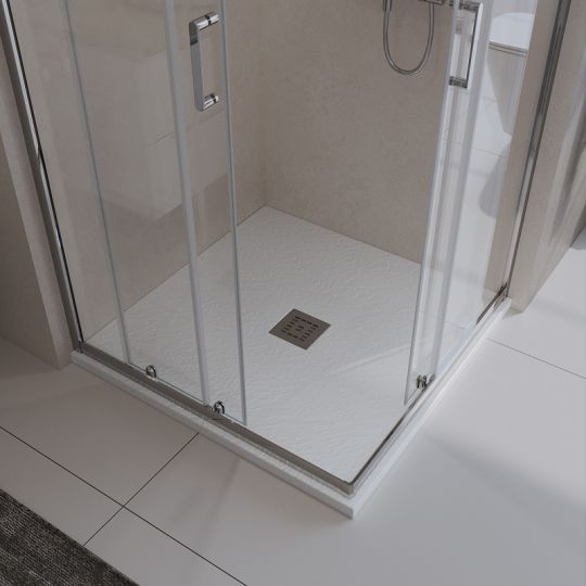 Душевой поддон из искусственного камня BelBagno Uno 80x80 TRAY-MR-UNO-A-80-35-W Белый ФОТО