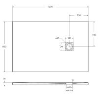 Душевой поддон из искусственного камня BelBagno Uno 120x80 TRAY-MR-UNO-AH-120/80-35-W Белый схема 5