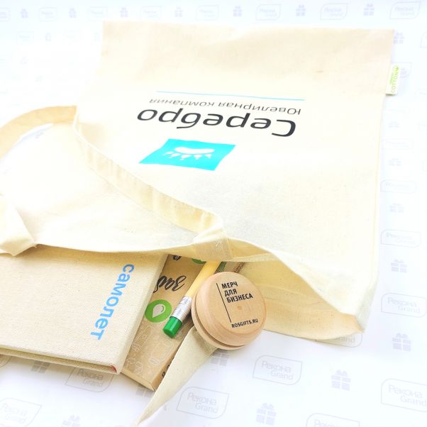 Эко сумки с логотипом Серебро