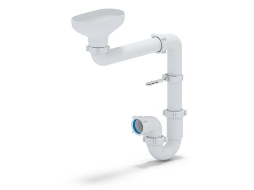 Сифон АНИ Пласт DR5000 1 1/2 дюйма 40 мм смещенный с разрывом струи