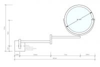 Классическое косметическое зеркало в ванную комнату Decor Walther Classic круглое 01058 схема 2