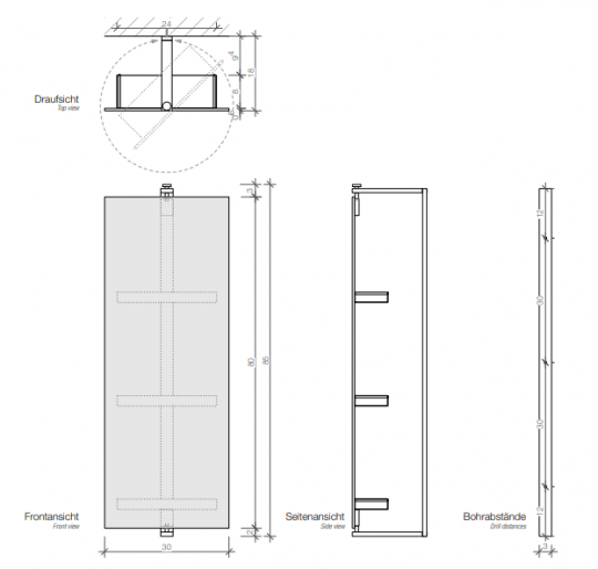 Зеркало Decor Walther Sp 01067 30x80 см схема 2