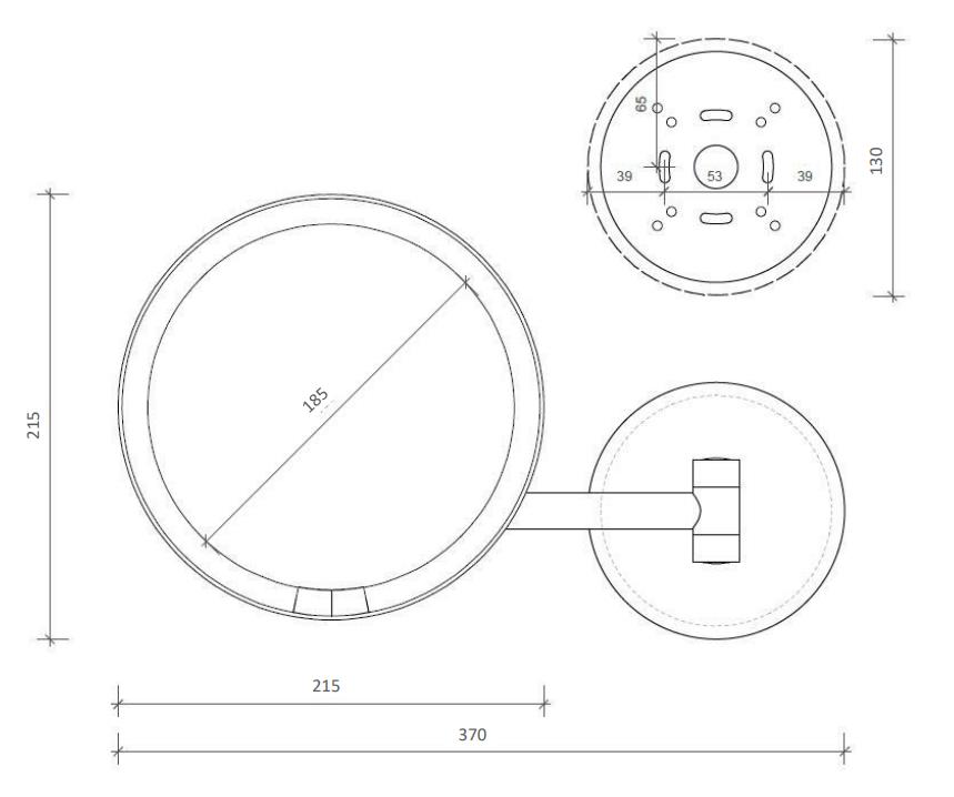 Косметическое зеркало в ванную комнату Decor Walther Basic настенное 01258 ФОТО