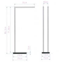 Двойной держатель для полотенец Decor Walther Straight цвет хром 05048 схема 2 Двойной держатель для полотенец Decor Walther Straight цвет хром 05048 схема 2