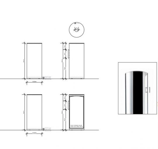 Контейнер для запасных рулонов туалетной бумаги Decor Walther Bin 0507900 схема 2