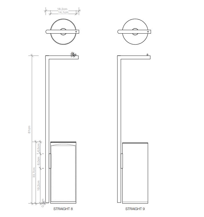 Хромированный держатель туалетной бумаги Decor Walther Straight напольный 508100 ФОТО