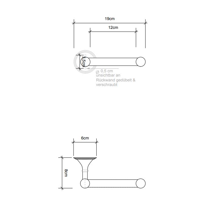 Держатель для туалетной бумаги настенный Decor Walther Classic 05107 18.5х6.5 ФОТО