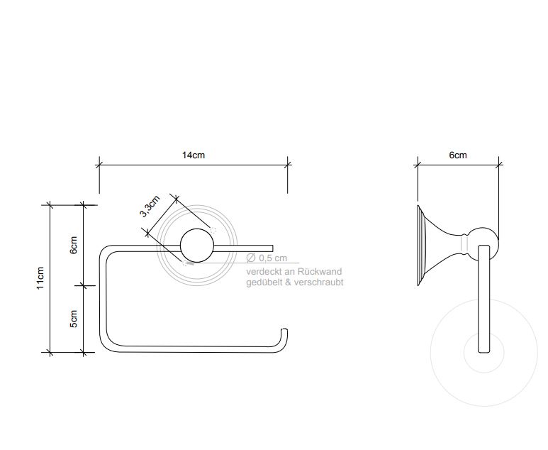 Держатель туалетной бумаги Decor Walther Classic 05108 ФОТО