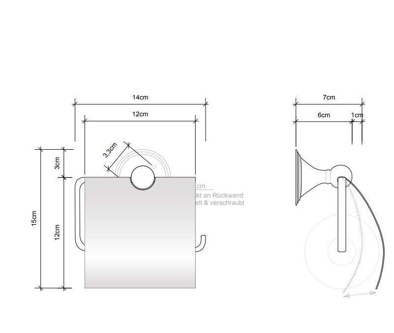 Бумагодержатель с крышкой Decor Walther Classic TPH4 туалетный 510900 ФОТО
