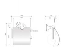 Бумагодержатель с крышкой Decor Walther Classic TPH4 туалетный 510900 схема 3