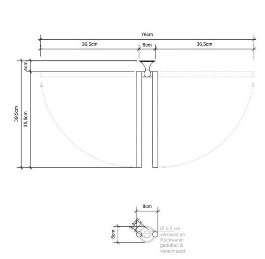 Держатель для полотенец Decor Walther Classic настенный 511100 схема 2 Держатель для полотенец Decor Walther Classic настенный 511100 схема 2