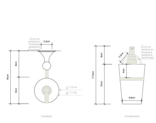 Диспенсер для жидкого мыла Decor Walther Classic 05115 схема 3