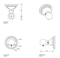 Держатель для стеклянной полки Decor Walther Classic 05118 схема 3