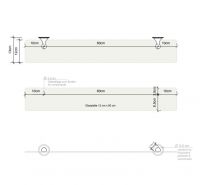 Подвесная полочка для ванной Decor Walther Classic 05122 80x13.5 схема 3