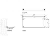 Металлический держатель полотенец Decor Walther Mikado 05206 схема 2