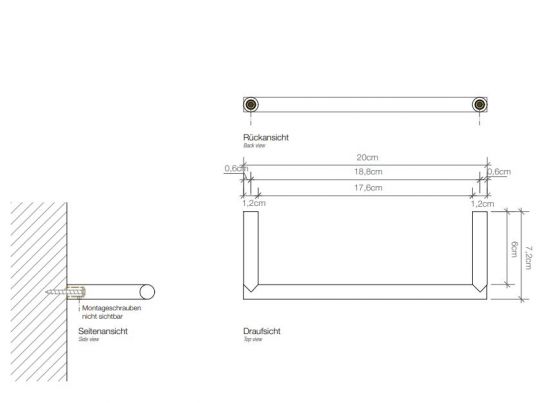 Металлический держатель полотенец Decor Walther Mikado 05206 схема 2