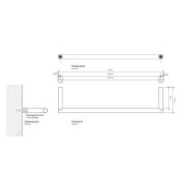 Держатель для полотенца металлический Decor Walther Mikado 05207 30х7.2 схема 2