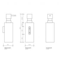 Диспенсер для жидкого мыла Decor Walther Mikado из нержавеющей стали 05211 схема 2 Диспенсер для жидкого мыла Decor Walther Mikado из нержавеющей стали 05211 схема 2