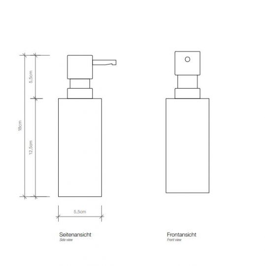 Диспенсер для жидкого мыла Decor Walther Mikado из нержавеющей стали 05212 схема 3