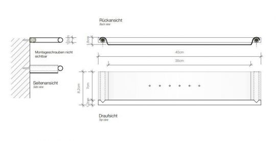 Полка Decor Walther Mikado 05217 схема 2