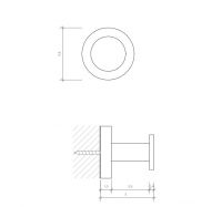 Крючок-вешалка для ванной Decor Walther Basic 05304 схема 2