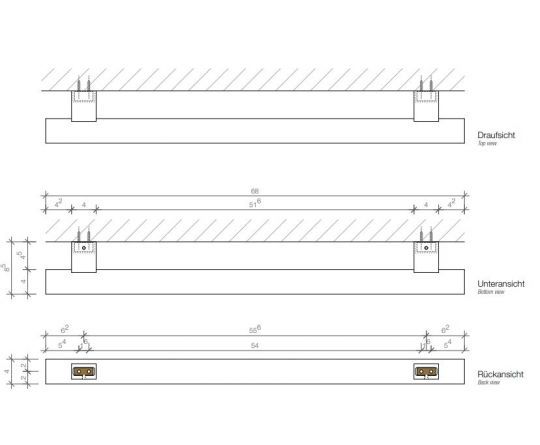 Полотенцедержатель Decor Walther Tube 05403 4x68 схема 2
