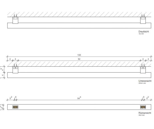 Полотенцедержатель Decor Walther Tube 05405 4x108 схема 2