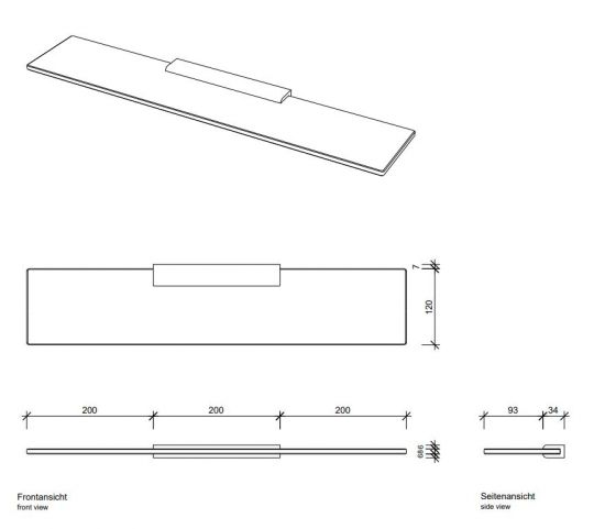 Полка для ванной Decor Walther DW 05414 60x13 схема 2