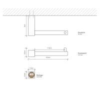 Держатель туалетной бумаги Decor Walther Bloque 05709 схема 2