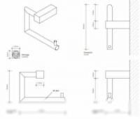 Держатель туалетной бумаги Decor Walther Bloque 05711 схема 2